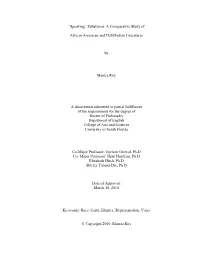 Subalterns: a Comparative Study of African American and Dalit/Indian Literatures by Mantra Roy a Dissertation