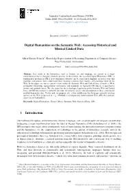 3.2 Digital Humanities on the Semantic