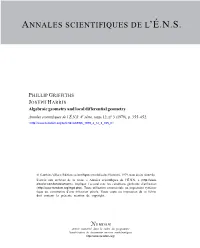Algebraic Geometry and Local Differential Geometry
