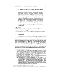 Clarifying Rectification in Singapore 403