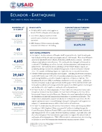 Ecuador Earthquake Fact Sheet #2