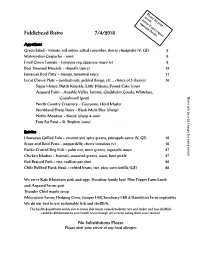 Fiddlehead Bistro 7/4/2018