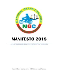 Manifesto 2018