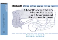 Northwestern Handbook of Surgical Procedures
