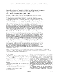 Seasonal Variations of Semidiurnal Tidal