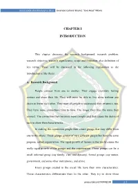Chapter I Introduction