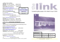 Connecting the People of St. Mark's Issue 3 2015