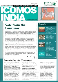 Note from the Convenor