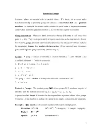 Symmetry Groups