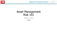 Asset Management Risk 101 Where to Start Triage Have You Ever Wondered Why…