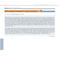 Gilbert Strang: the Changing Face of Applied Mathematics >>>