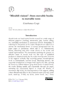 “Mirabili Visioni”: from Movable Books to Movable Texts Gianfranco Crupi