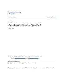Pace Student, Vol.5 No .5, April, 1920 Pace & Pace