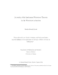 An Analog of the Lindemann-Weierstrass Theorem for the Weierstrass -Function