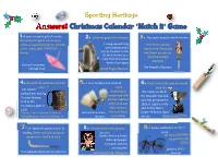 Answers: Christmas Calendar 'Match