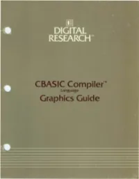 Graphics Guide CBASIC® Compiler Language Graphics Guide
