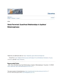 Guest-Host Relationships in Apuleius' Metamorphoses
