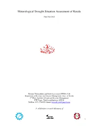 Meterological Drought Situation Assessment of Kerala
