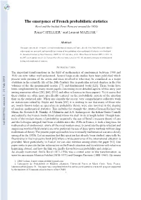 The Emergence of French Statistics. How Mathematics Entered the World of Statistics in France During the 1920