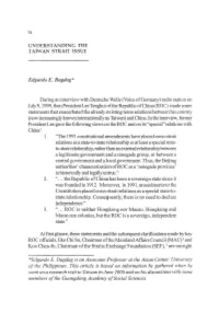 Understanding the Taiwan Strait Issue