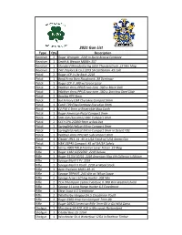 2021 Gun List