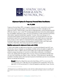 Adjustment Options for Temporary Protected Status Beneficiaries
