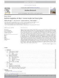 Bedform Migration on Mars: Current Results and Future Plans