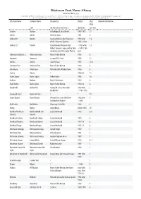 Bitstream Font Name Aliases Fontotéka 3.0 Compiled by Petr Somol, Based on Jon A