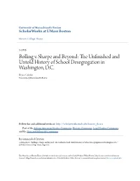 Bolling V. Sharpe and Beyond: the Nfiniu Shed and Untold History of School Desegregation in Washington, D.C