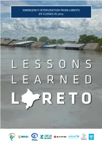 Emergency Intervention from Loreto by Floods in 2012