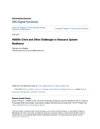 Wildlife Crime and Other Challenges to Resource System Resilience