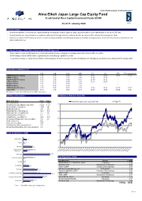 Alma Eikoh Japan Large Cap Equity Fund a Sub-Fund of Alma Capital Investment Funds SICAV