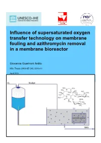 Influence of Supersaturated Oxygen Transfer Technology on Membrane Fouling and Azithromycin Removal in a Membrane Bioreactor