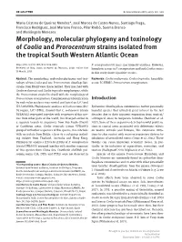 Morphology, Molecular Phylogeny and Toxinology of Coolia And