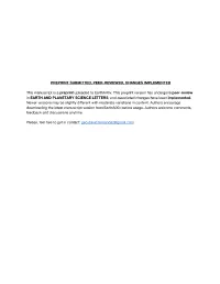 Preprint Submitted, Peer-Reviewed, Changes Implemented