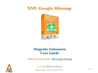 XML Google Sitemap User Guide