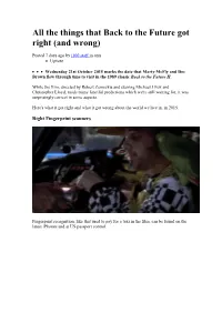 All the Things That Back to the Future Got Right (And Wrong)