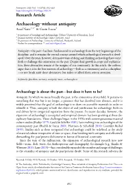 Archaeology Without Antiquity Assaf Nativ1,2,* & Gavin Lucas3