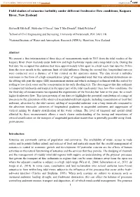 Field Studies of Estuarine Turbidity Under Different Freshwater Flow Conditions, Kaipara River, New Zealand