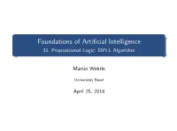 Foundations of Artificial Intelligence