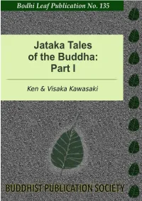 Jataka Tales of the Buddha: Part I