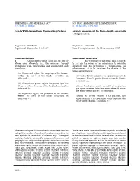 Lands Withdrawn from Prospecting Orders, M.R. 340/87 R