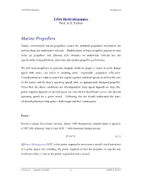 Marine Propellers