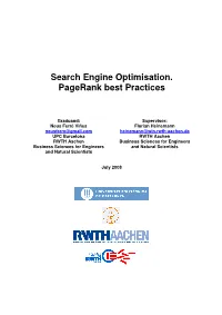 Pagerank Best Practices Neus Ferré Aug08
