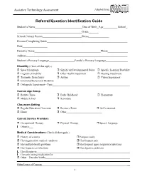 Referral/Question Identification Guide