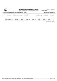 Result Sheet of B.Sc (3Ydc) First Year 2017 [Mode : Odl]