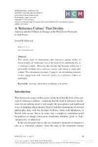 A 'Reference Culture'