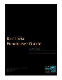 Bar Trivia Fundraiser Guide