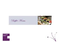 Buffet Menus