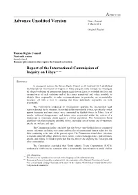 Commission of Inquiry on Libya* ** ***
